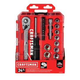 CRAFTSMAN Socket Set, Nano Metric, 3/8" Drive, 24Piece (CMMT12011)