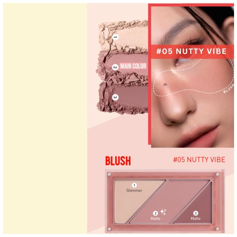 3CE Layer It All Blush Palette 10.5g(+Layer Blush Brush), Shade:#3