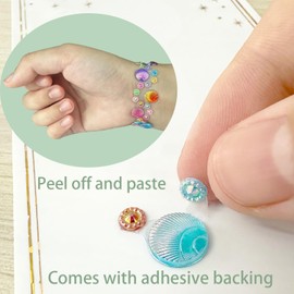 1036pcs Gem Stickers, Jewels Stickers Self Adhesive, Shining Gemstone Sticky for Crafts Kids Crafting Decorating DIY
