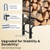 Heavy Duty 4ft Firewood Rack Outdoor with Cover Large Steel