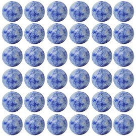 Natural Stone Beads 100pcs 6mm Blue White Sodalite Round Real Stone Beading Loose Gemstone Hole 1mm DIY Charm Smooth Beads for Bracelet Necklace Earrings Jewelry Making (Blue White Sodalite, 6mm)