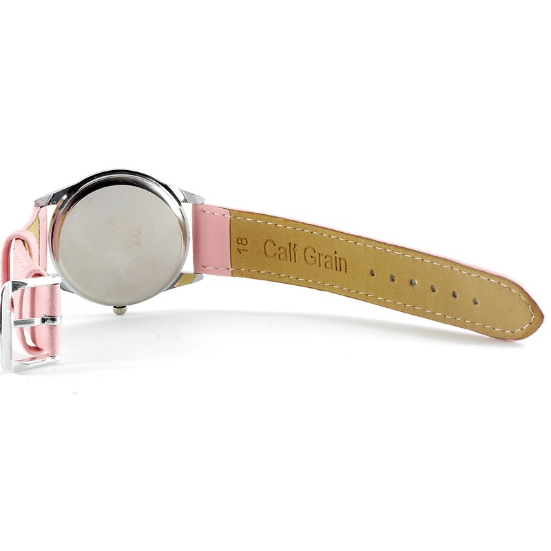 TAPORT Baby Pink Leather Round Watch for ogre Fans