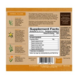 Sun God Medicinals Organic Loose Leaf Herbal Tea for Emotional Well Being - Heka Happy Tea-2 oz (20-24 servings) Caffeine Free, Brew Hot or Iced