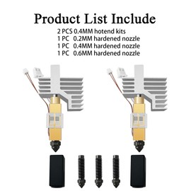 2PK 0.4MM CC2 Hardened Steel Ceramic Hotend for Centauri Carbon 2/CC2