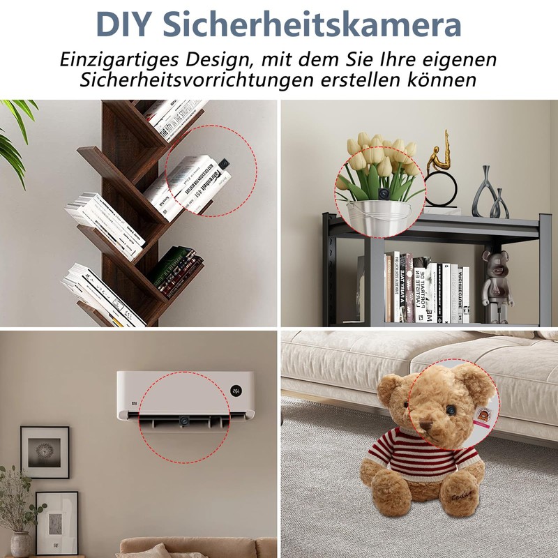 Nisanuki Mini Camera WiFi, 5G WiFi Small Camera Portable, 1080P