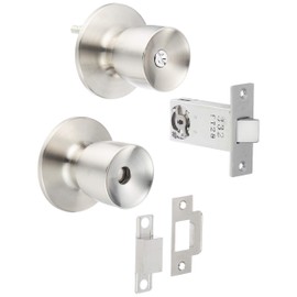 Miwa Lock BMD BMD- 64 Bathroom and Toilet Lock, Backset, 2.5 inches (64 mm), Door Thickness: 1.3 - 1.7 inches (33 - 42 mm)