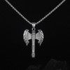 Necklace for Men Nordic Mythology Viking Ax Pendant Necklace Steel
