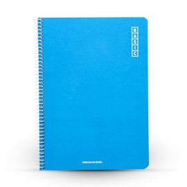 DOJA Barcelona Notebook A5 squared notebook, A5 squared with soft cover, pack of 4, 210 x 148 mm, 80 sheets, 4 x 4 mm, coloured notebooks, ring binder soft cover, spiral notebook, random colours