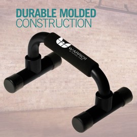 Warrior Pushup Bars - Upper Body Core and Chest Strength Fitness Training Stands - Angled with Comfort Grips and Stable Base for Home, Gym or Travel