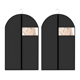 Suit Covers for Men with Zipper,2 Pcs Suit Bags for Men,Foldable and Dustproof Suit Carriers for Men,Easy to Store,Reusable Clothes covers,Suitable for Coats,Jackets,Pullovers(60 * 100 cm)