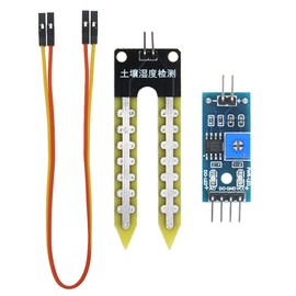 KeeYees 5 Pcs High Sensitivity Soil Moisture Sensor Module with Female to Female Jump Wires, Sensor Module Watering System Manager for Arduino