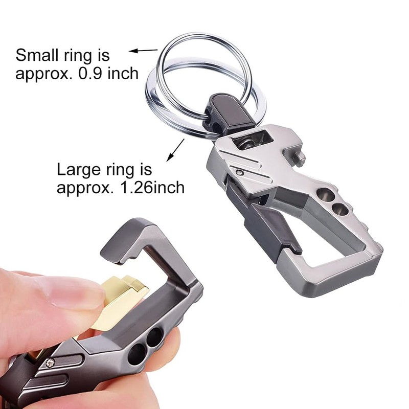 SJLAUX 2 Pcs Multi-tool Keychain, Zinc Metal Keyring with Bottle