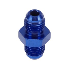 A ABSOPRO Male Flare Reducer Hose Fitting Adapter AN6-AN6 Fuel Line Connector Aluminum Blue