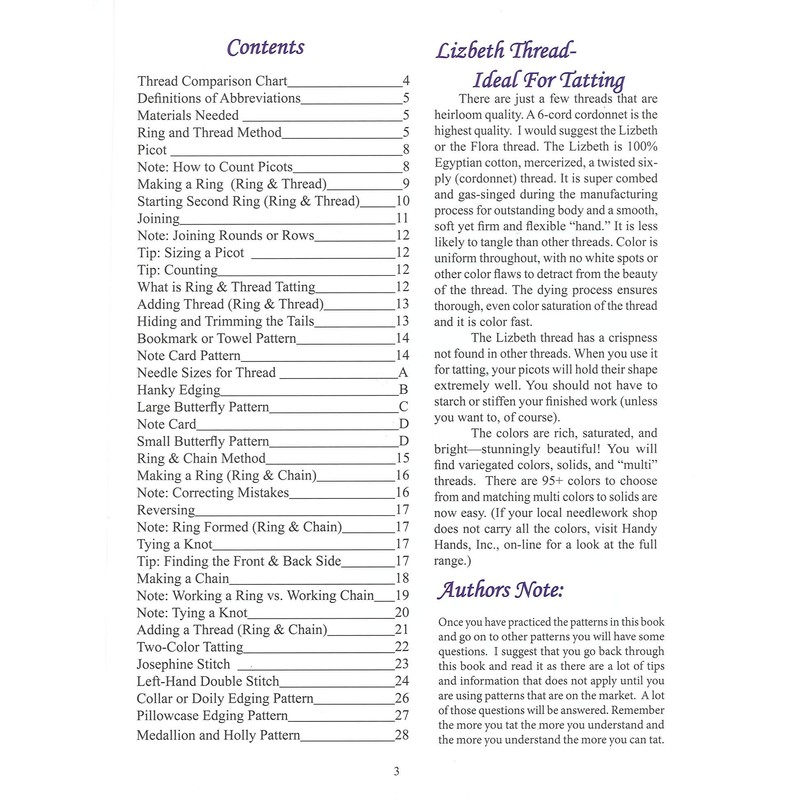 Handy Hands Learn Needle Tatting Step by Step Needles &