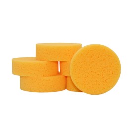 3 Inch Round Synthetic Sponges for Crafts, Painting, Pottery, Face Painting, Watercolors & Horse Tack Cleaning | 6 Pack