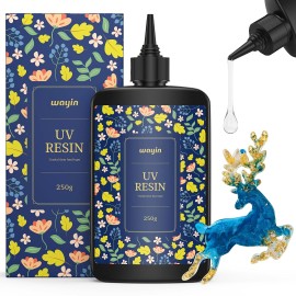 Wayin UV Resin-250g Upgraded Crystal Clear Hard UV Resin Kit Fast Curing Premixed E...