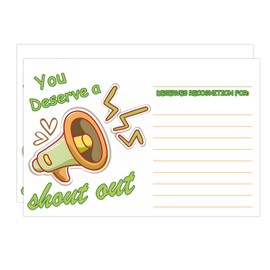 Positive Shout Out Cards 4×6 Inch Encouragement Card Office Staff Appreciation and Recognition Reward Cards For School or Work Bulletin Board(100 Pack)