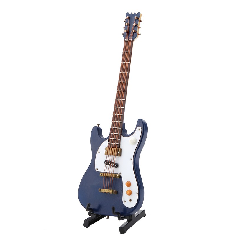 Exquisite Wooden Mini Guitar Model Display Decoration Home Coffee House