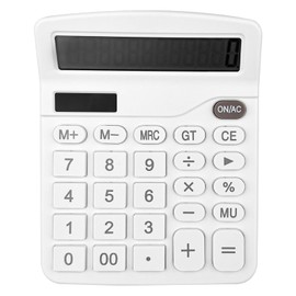 Gvolatee Calculator, Desktop Calculator with 12 Digit Large LCD Display, Mini Calculator Standard Function, Desktop Calculator with Large Buttons, for Office, Home and School, White
