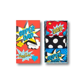Happy Socks Super Dad Socks Gift Set 3-Pack XFAT08-4350 Multicoloured, Size: 41-46, multicoloured