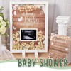 Kosiz Rustic Wood Floral Baby Shower Guest Book Alternatives Butterfly
