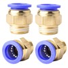 Set of 4 16 mm 1/2 inch PT Male Thread