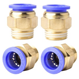 Set of 4 16 mm 1/2 inch PT Male Thread Straight Push to Connect Fittings Insert Hose Pneumatic Quick Connector