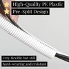 White Corrugated Conduit Split Plastic Flexible Cable Tidy Solution Tube