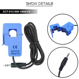 Youmile SCT-013-000 Non-invasive Split Core Current Transformer 100A/1V AC Current Sensor + ADS1115 ADC module with Audio Female Cable Male and female Dupont cable,for Arduino