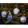 Spode Blue Italian 7 cm Ceramic Christmas Bauble - Spokes