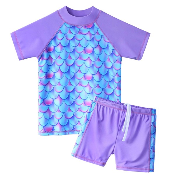 ZNYUNE 3 to 12 Years Girls Two Pieces Swimsuits UPF