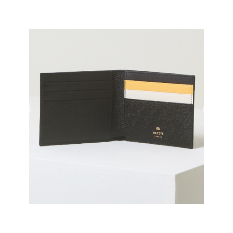 Hazzys (광주신세계)블랙 로고배색 소가죽 반지갑HJWA3F506BK (Gwangju Shinsegae) Black Logo Color