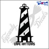 Eyecandy Decals Cape Hatteras Lighthouse North Carolina with Name 6"