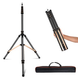 Soonpho Extendable Photography Light Stand 8.5ft Aluminium Alloy Tripod Light Photography with 180° Reversible Leg Travel Compact Tripod Maximum Height 102"/260cm for Continute Output Lighting
