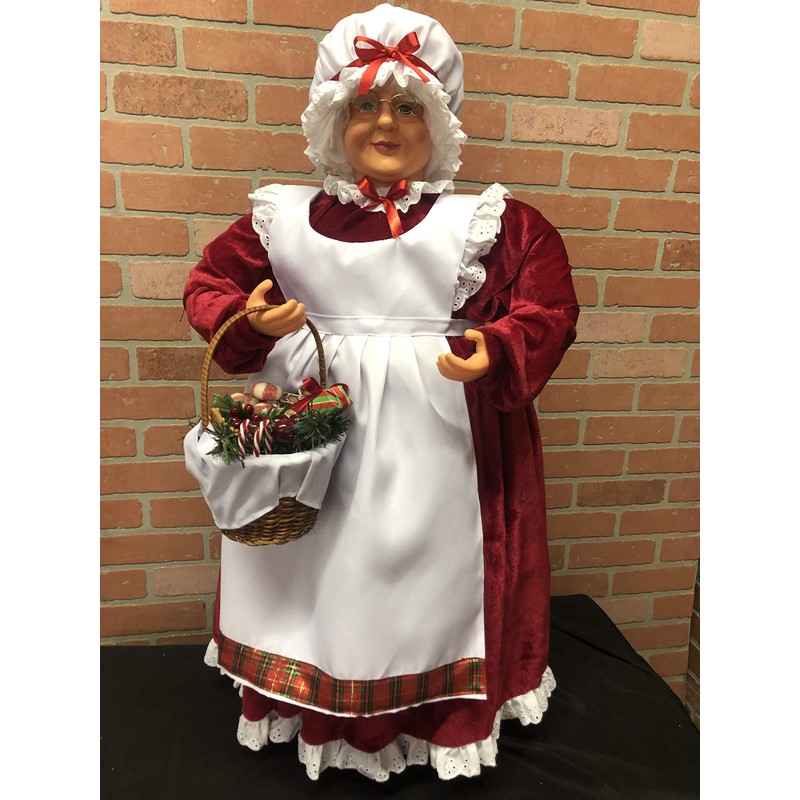 Santa's Workshop Mr. and Mrs. Claus Figurine, Set of 2,