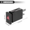 Motoforti Warning Switch, Light Switch, for VOLKSWAGEN PASSAT 1998-2005, Plastic,