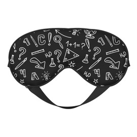 Sleep Eye Mask Mathematics Doodle Sleep Mask for Women Men Comfortable Eye Mask with Adjustable Strap Soft Eye Cover Blindfold for Travel Yoga Nap Shift Work