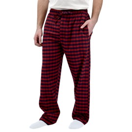 Andrew Scott Men's 4 Pack Cotton Flannel Pajama Sleep Pant | Drawstring Lounge Pants
