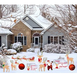 VictoryStore Christmas Lawn Decoration: Rudolph The Red Nosed Reindeer Christmas Yard Decoration 11 Pc Set, Includes Stakes, 13636
