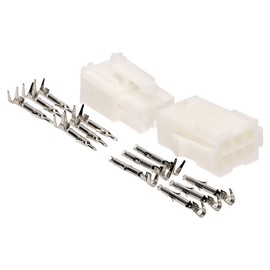 Kalitec KALI-1806 Mini Universal MATE-N-LOK Set 6-Pin I Electric Plug White I Polyamide 6.6 I Max. Rated Current 10.5 A I AWG 30-16 I Connector for Lighting, Circuit Boards I 600 VAC/VDC