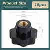 Knpwer Pack of 10 M10 Star Grip Nuts, Star Grip,