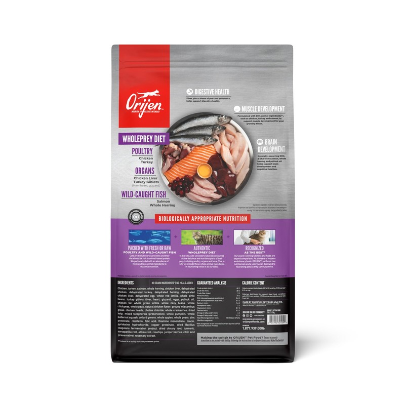 ORIJEN Grain Free High Protein Premium Dry Cat Food Kitten