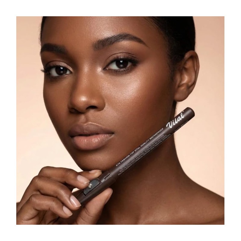 Fat Waterproof Eyebrow Pencil with Built-in Sharpener – Smudge-Proof, Natural