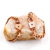 Rose Gold Plated Titanium Matching Puzzle Pair Heart Lock Bracelet