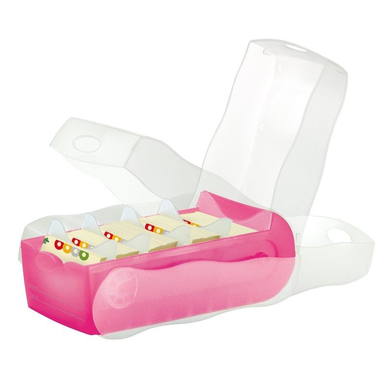 Han Croco Flashcard Box to Learn Vocabulary Easily, 5-Compartment Learning