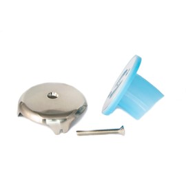 BlueVue Overflow Gasket Kit with Overflow Cover for Stopping Tub Leaks, Brushed Nickel