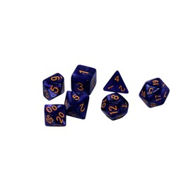 ALTAS+ Polyhedral Dice Dice Set 4 D6 D8 D10 D12 20 Dice Purple Funny Toy TRPG RPG Board Game Sugoroku Game Storage Bag Included Purple