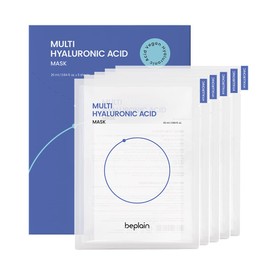 beplain Multi-Hyaluronic Acid Facial Mask (5 sheets), Refreshing Face sheet mask for instant hydrating, moisturizing, Firming | Korean skin care