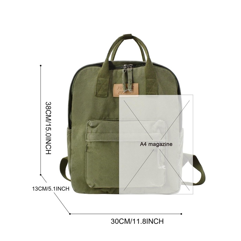 TeeYee Canvas Backpack Women's Backpack with Handle Large Capacity Girls