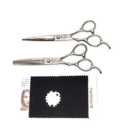 montesoro (Left Handed Only) 5 Point Haircut Scissors for Scissors Self-Cutting Rust-resistant Premium Material (6-inch Scissor, 6-inch 10% Sening)